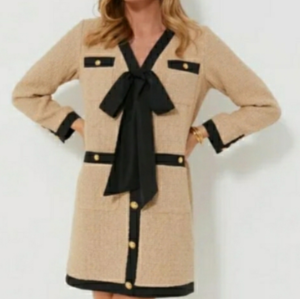 New Tags Tuckernuck Pomader Place Coco Tweed Bow Dress M